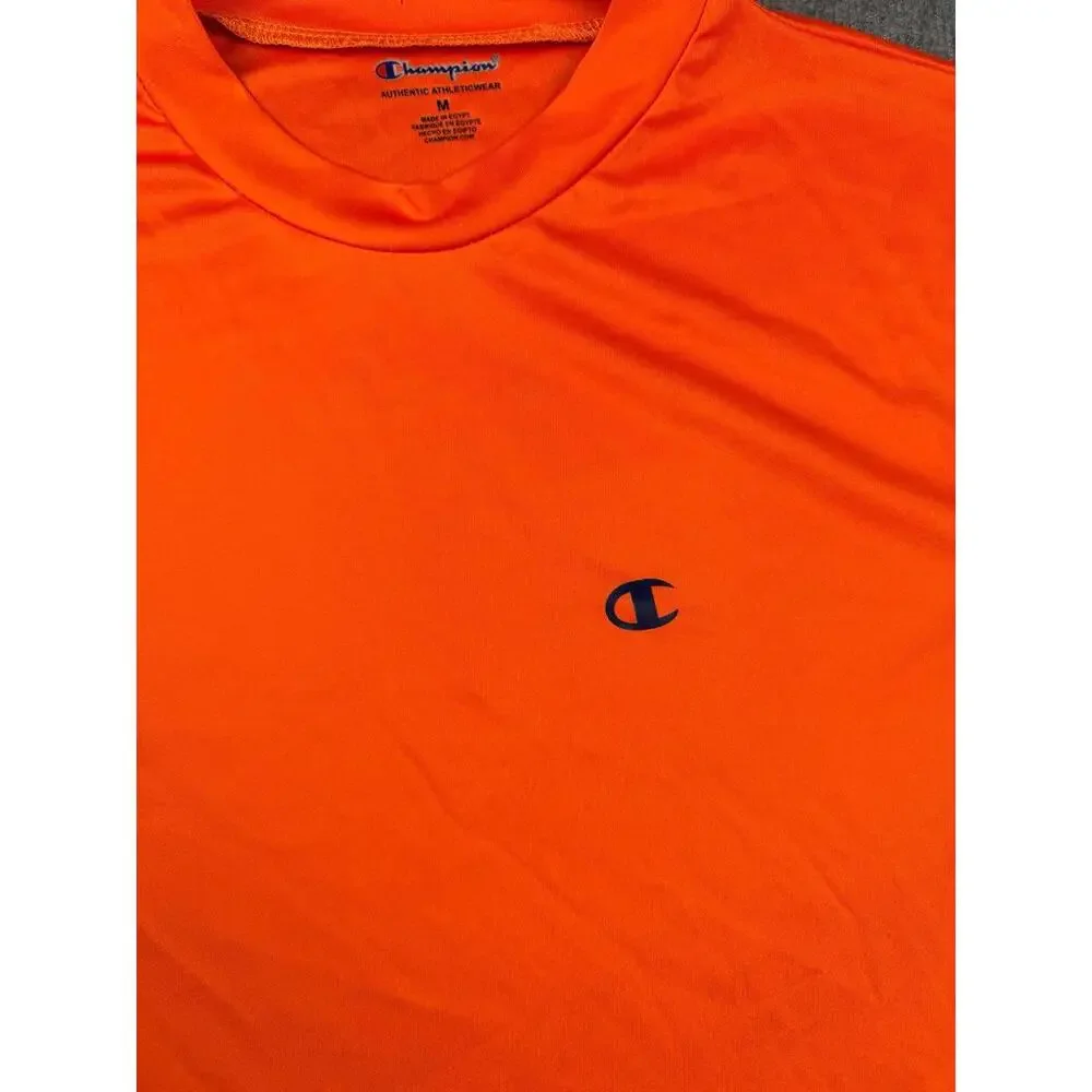 Champion Men's Medium Double Dry Performance T-Shirt Safety Orange Athletic Tee‎ - Picture 6 of 8